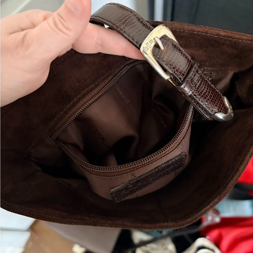 Ralph Lauren Chocolate Suede Bag - Picture 13 of 13